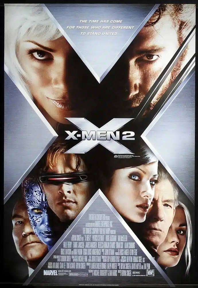 X-MEN 2 Original DS One Sheet Movie poster Patrick Stewart Hugh Jackman Ian McKellen