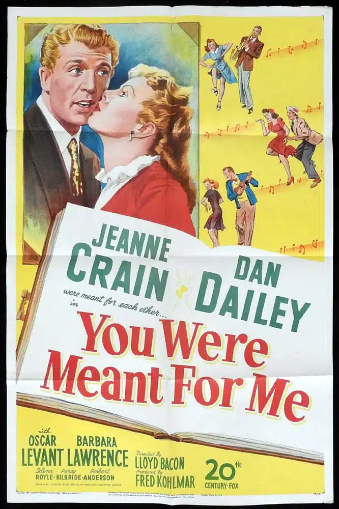 YOU WERE MEANT FOR ME Original US One Sheet Movie poster Dan Dailey Jeanne Crain Marilyn Monroe