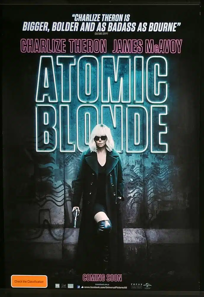ATOMIC BLONDE Original ROLLED ADV AUST One Sheet Movie poster Charlize Theron James McAvoy