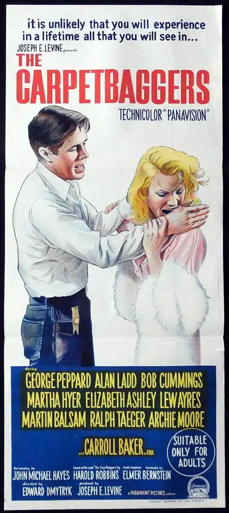THE CARPETBAGGERS Original Daybill Movie Poster Suzanna Love John Carradine Horror