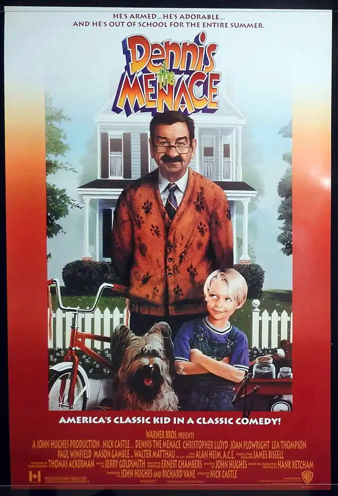 DENNIS THE MENACE Original Rolled US One Sheet Movie poster Christopher Lloyd Walter Matthau