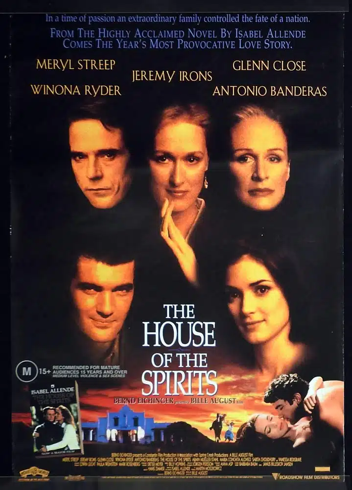THE HOUSE OF THE SPIRITS Original Rolled One Sheet Movie poster Meryl Streep Jeremy Irons Glenn Close