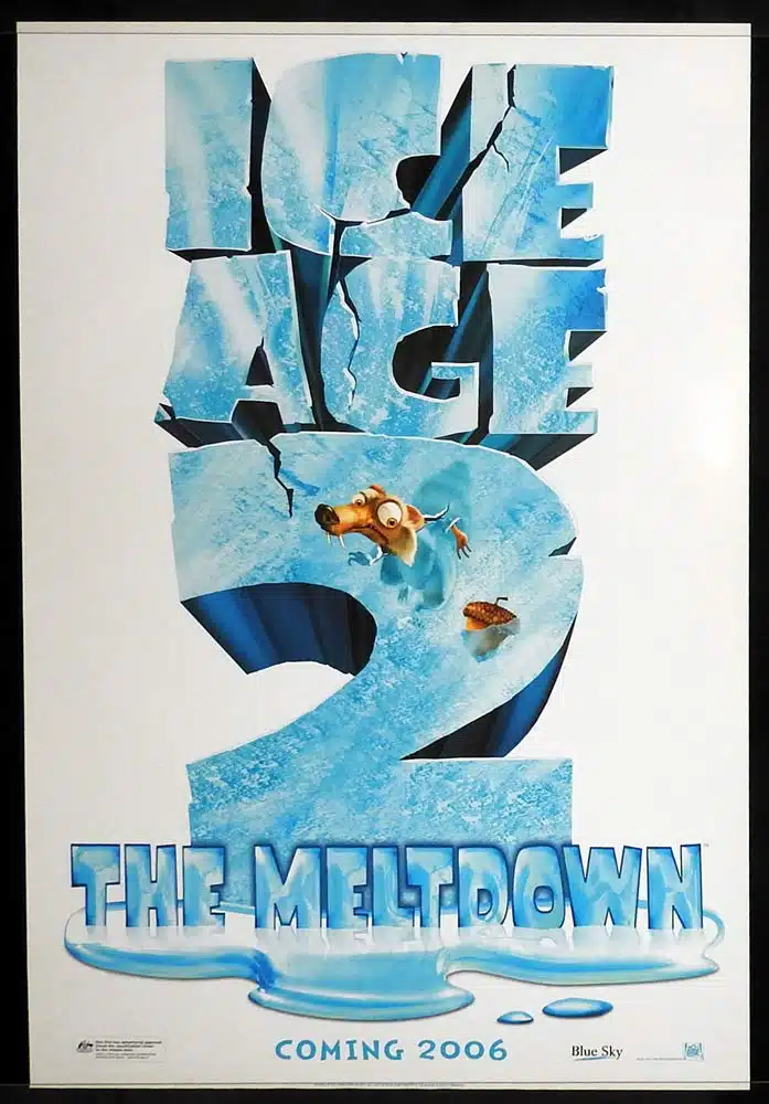 ICE AGE 2 Original Rolled AUST ADV One Sheet Movie poster Ray Romano John Leguizamo