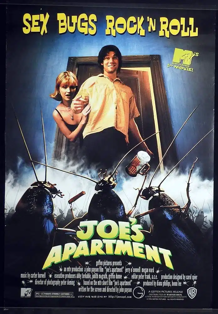 JOES APARTMENT Original Rolled One Sheet Movie poster Jerry O’Connell Sex Bugs Rock N’Roll