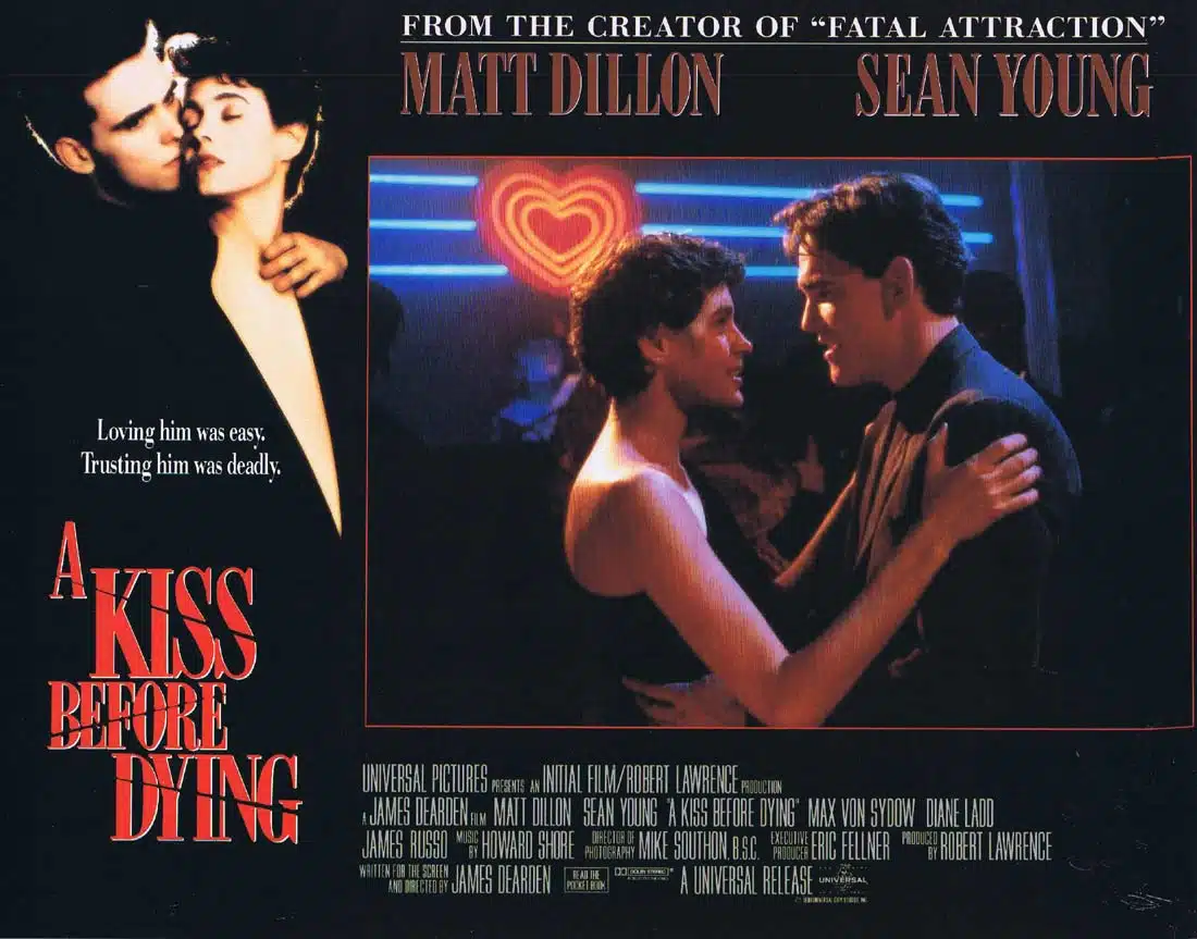 A KISS BEFORE DYING Original Lobby Card 1 Matt Dillon Sean Young Max von Sydow