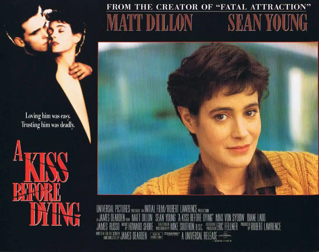 A KISS BEFORE DYING Original Lobby Card 2 Matt Dillon Sean Young Max von Sydow