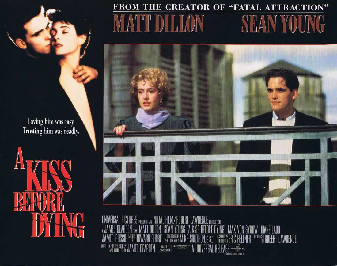A KISS BEFORE DYING Original Lobby Card 4 Matt Dillon Sean Young Max von Sydow