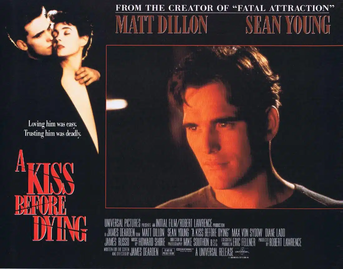 A KISS BEFORE DYING Original Lobby Card 5 Matt Dillon Sean Young Max von Sydow
