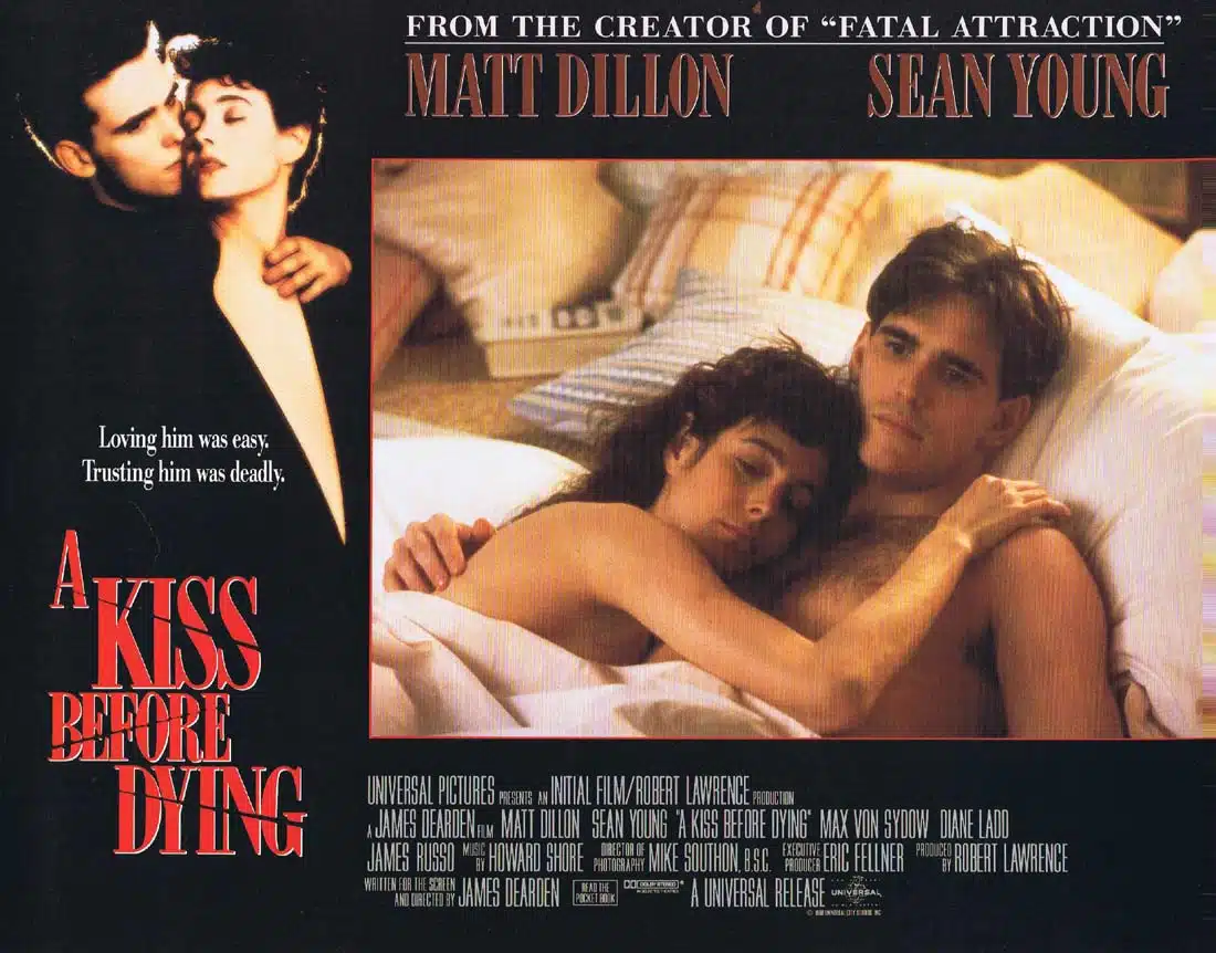 A KISS BEFORE DYING Original Lobby Card 6 Matt Dillon Sean Young Max von Sydow