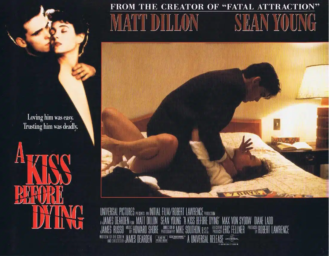 A KISS BEFORE DYING Original Lobby Card 7 Matt Dillon Sean Young Max von Sydow
