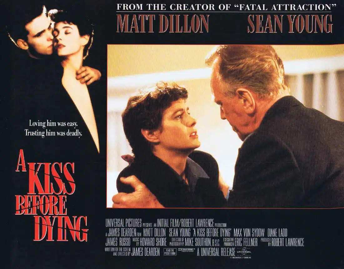 A KISS BEFORE DYING Original Lobby Card 8 Matt Dillon Sean Young Max von Sydow