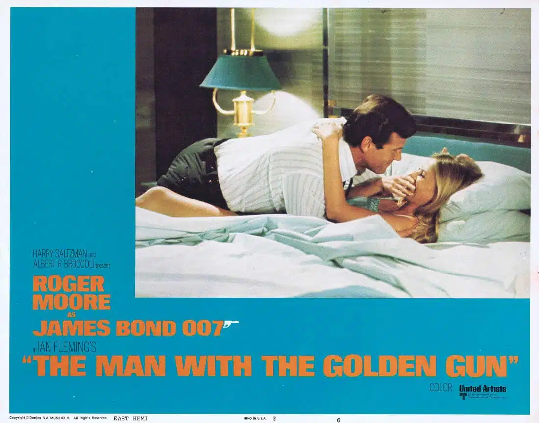 THE MAN WITH THE GOLDEN GUN Original Lobby card 6 Roger Moore James Bond Christopher Lee