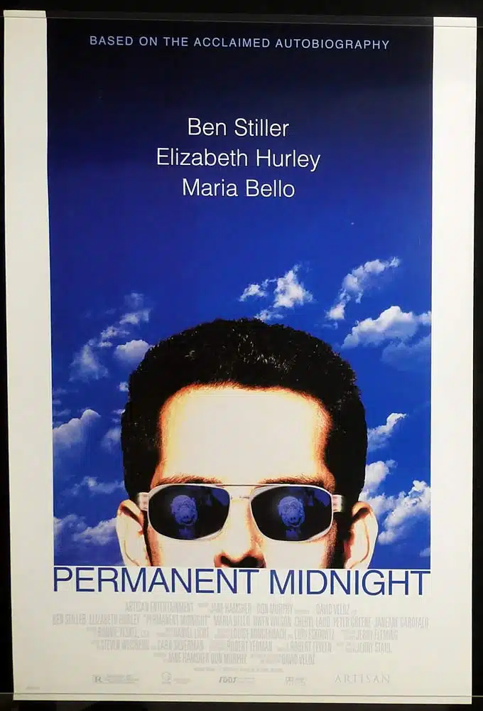 PERMANENT MIDNIGHT Original Rolled One Sheet Movie poster Ben Stiller Elizabeth Hurley Maria Bello