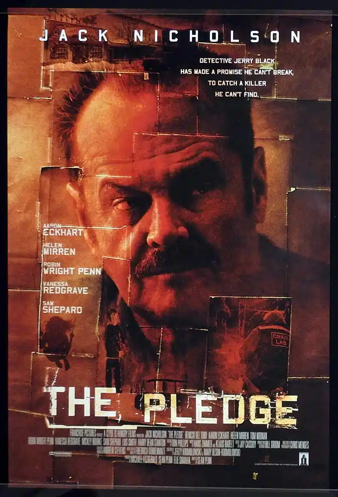 THE PLEDGE Original Rolled One Sheet Movie poster Jack Nicholson Aaron Eckhart