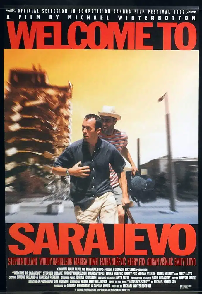 WELCOME TO SARAJEVO Original Rolled One Sheet Movie poster Woody Harrelson Marisa Tomei
