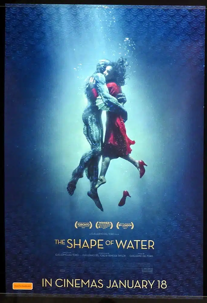 THE SHAPE OF WATER Original Rolled AUST One Sheet Movie poster Sally Hawkins Guillermo del Toro