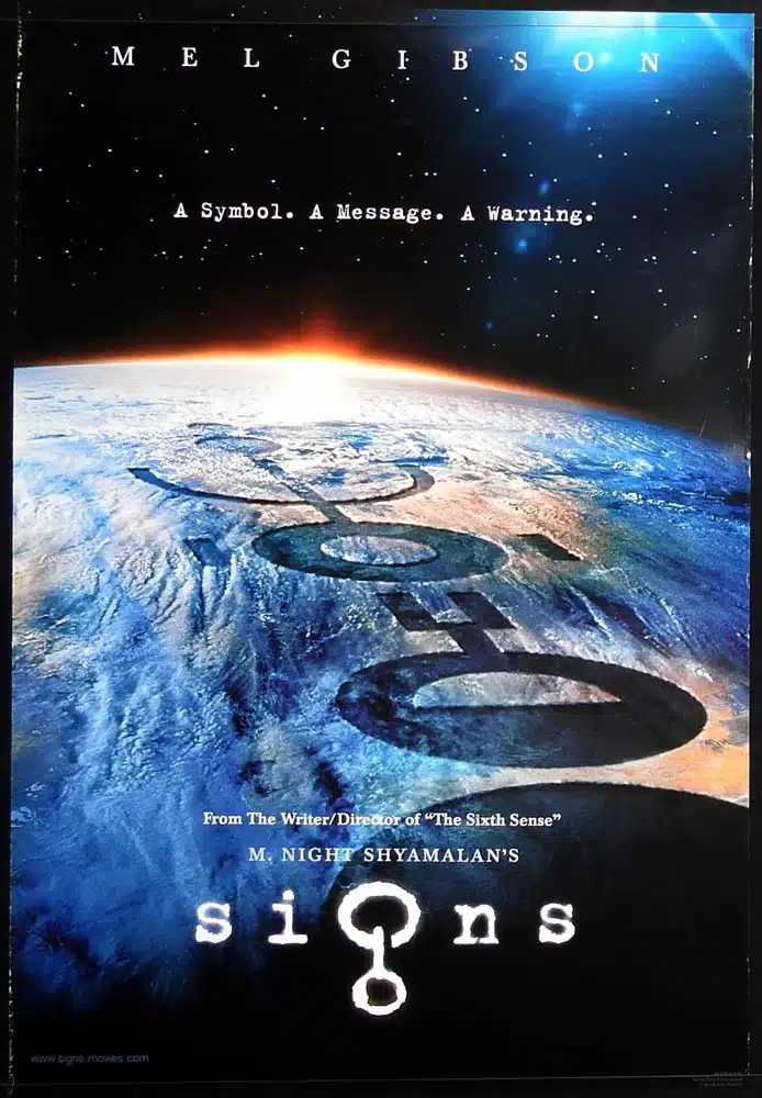 SIGNS Original Rolled One Sheet Movie Poster Mel Gibson Joaquin Phoenix Rory Culkin