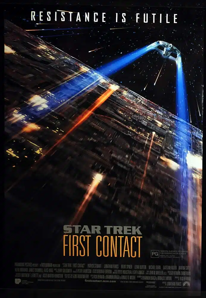 STAR TREK FIRST CONTACT Original Rolled DS Aust One Sheet Movie poster Patrick Stewart Jonathan Frakes