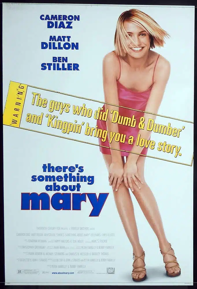 THERES SOMETHING ABOUT MARY Original US DS Rolled One Sheet Movie poster Cameron Diaz Matt Dillon Ben Stiller