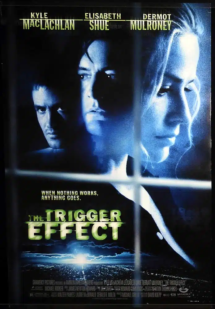 THE TRIGGER EFFECT Original Rolled One Sheet Movie poster Kyle MacLachlan Elisabeth Shue