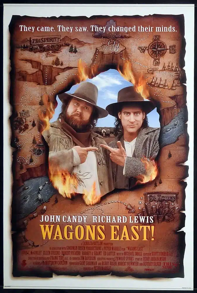 WAGONS EAST Original Rolled US DS One Sheet Movie Poster John Candy Richard Lewis