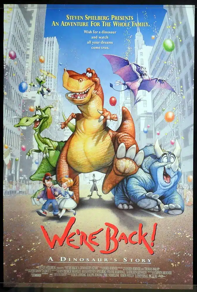WE’RE BACK A DINSOAURS STORY Original Rolled One Sheet Movie poster John Goodman