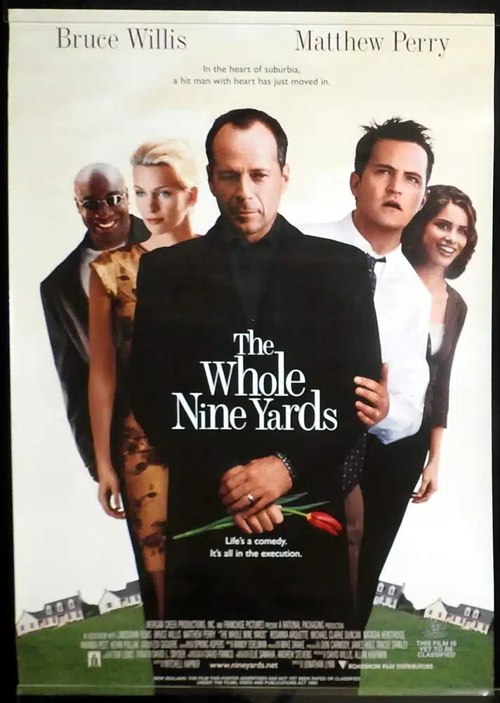 THE WHOLE NINE YARDS Original Rolled One Sheet Movie Poster Bruce Willis Matthew Perry Rosanna Arquette