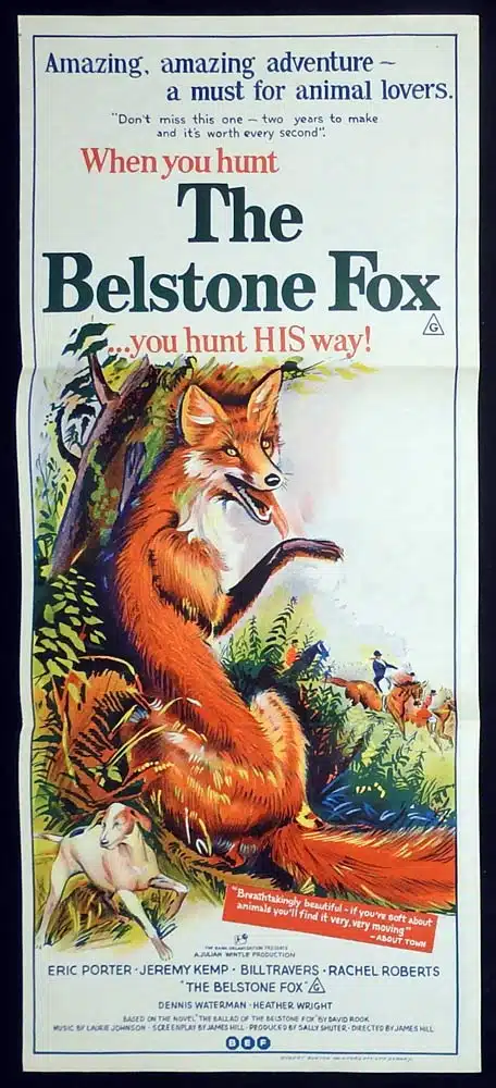 THE BELSTONE FOX Original Daybill Movie Poster Eric Porter Dennis Waterman