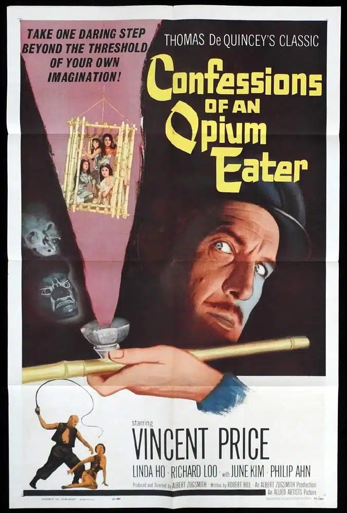 CONFESSIONS OF AN OPIUM EATER Original US One sheet Movie poster Vincent Price