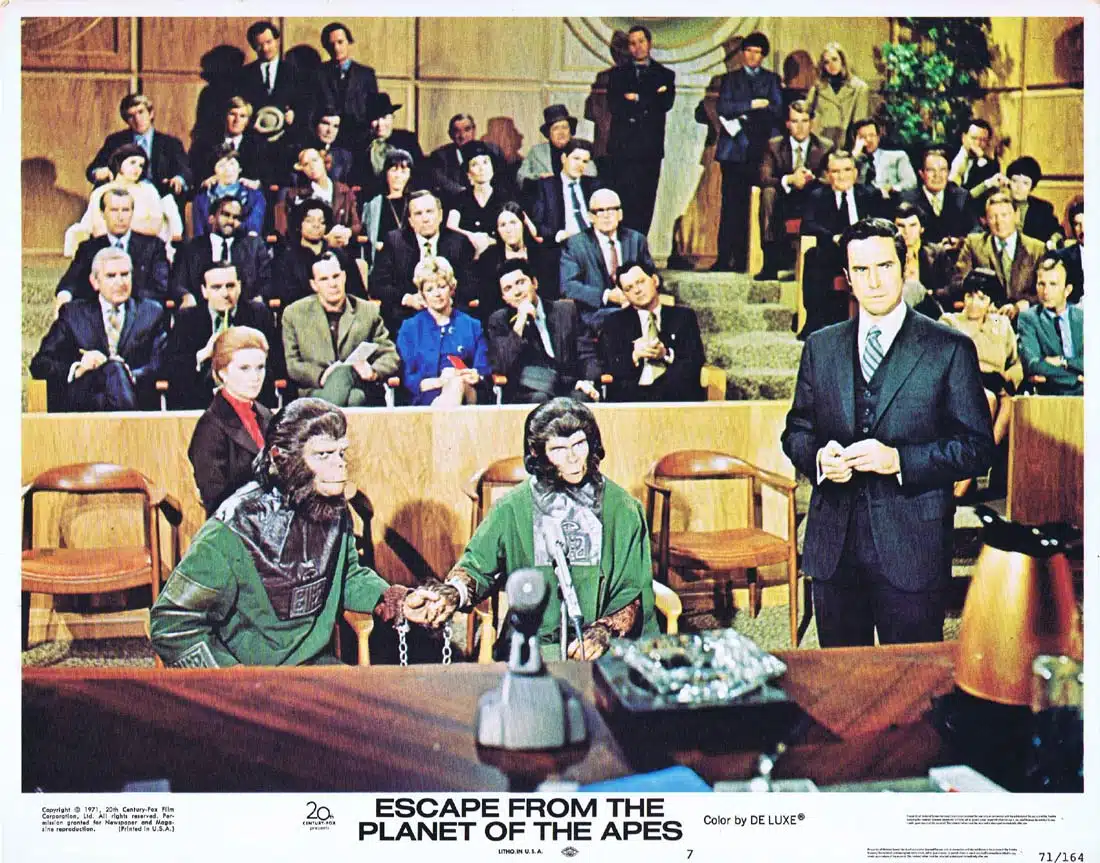 ESCAPE FROM THE PLANET OF THE APES Original Lobby Card 7 Roddy McDowall Kim Hunter