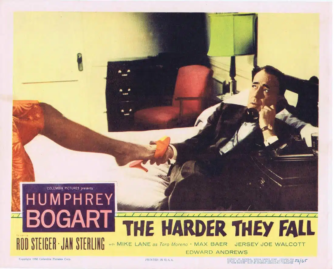 THE HARDER THEY FALL Original Lobby Card Humphrey Bogart Rod Steiger Boxing