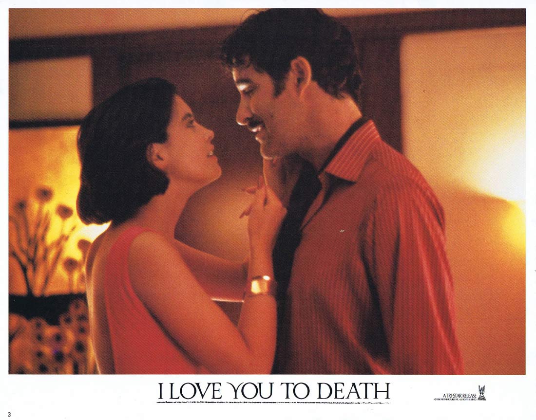 I LOVE YOU TO DEATH Original Lobby Card 3 Kevin Kline Keanu Reeves