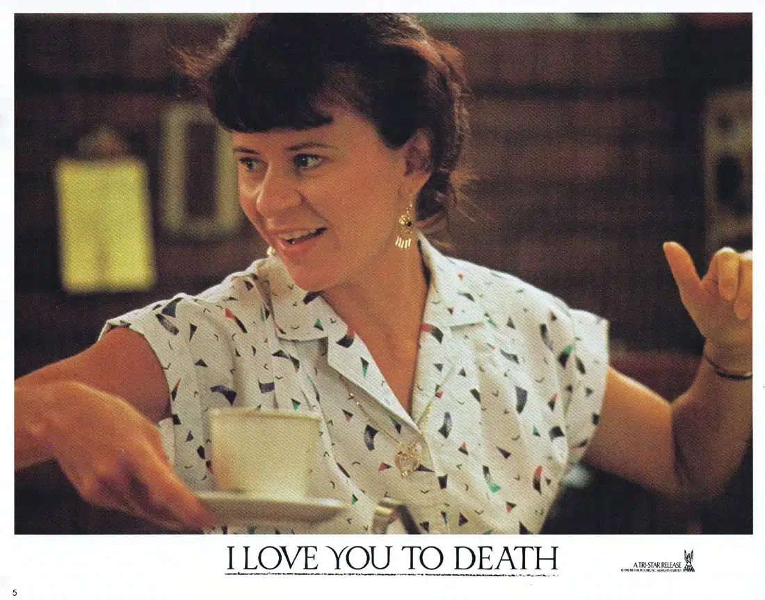 I LOVE YOU TO DEATH Original Lobby Card 5 Kevin Kline Keanu Reeves