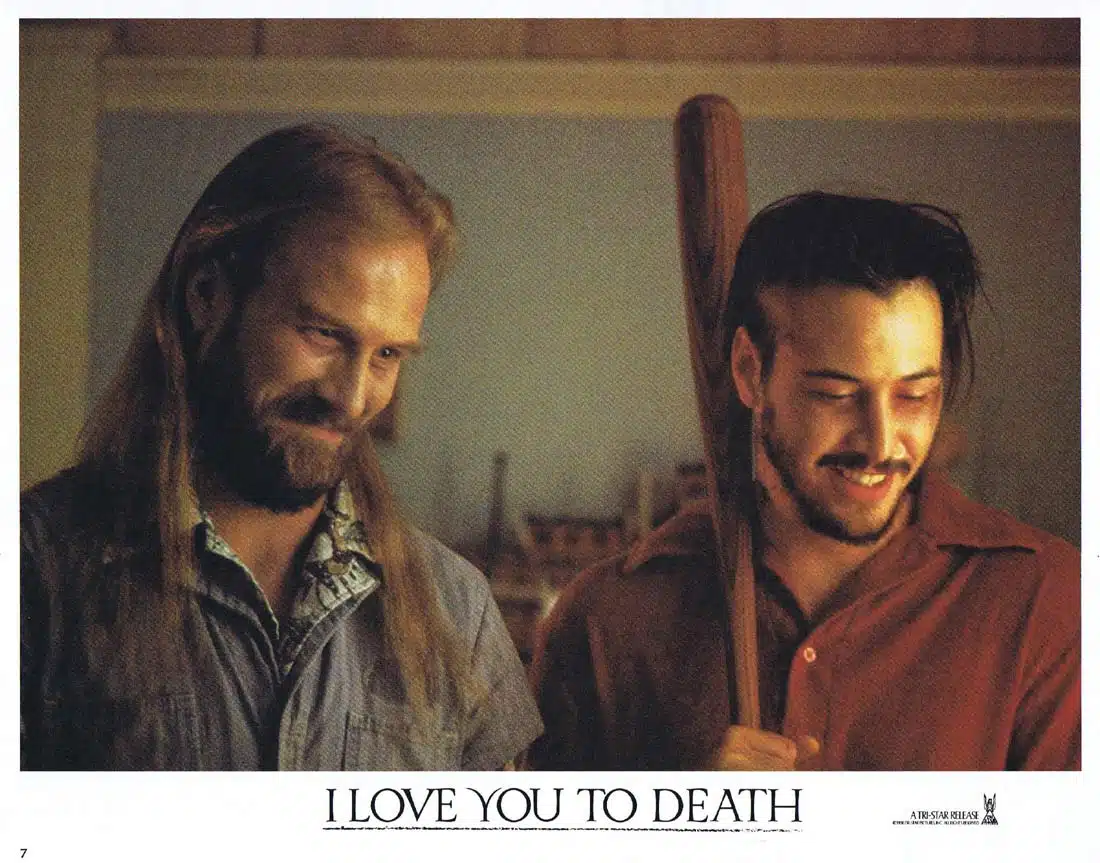 I LOVE YOU TO DEATH Original Lobby Card 7 Kevin Kline Keanu Reeves