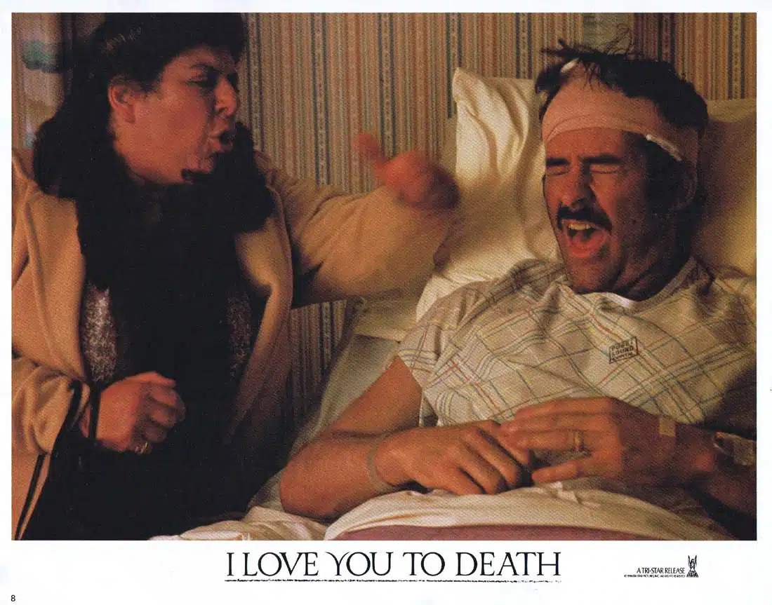 I LOVE YOU TO DEATH Original Lobby Card 8 Kevin Kline Keanu Reeves