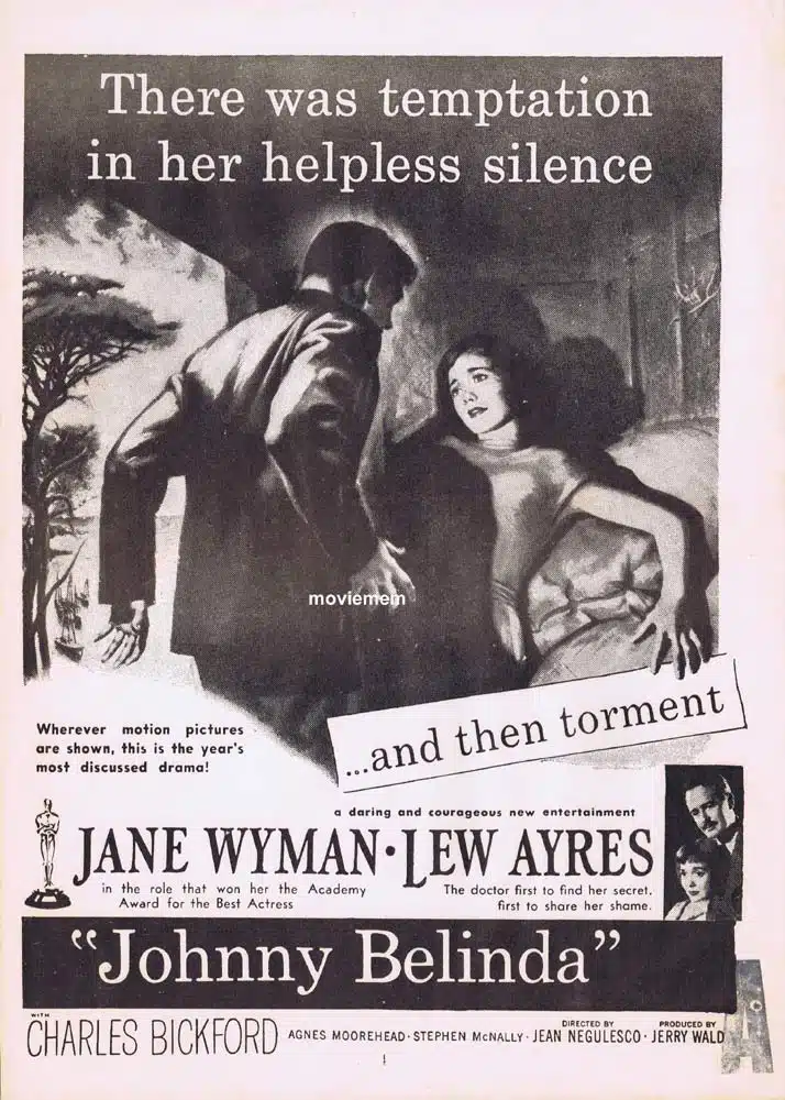 JOHNNY BELINDA Original 1970sr Daybill Movie poster Jane Wyman Lew Ayres