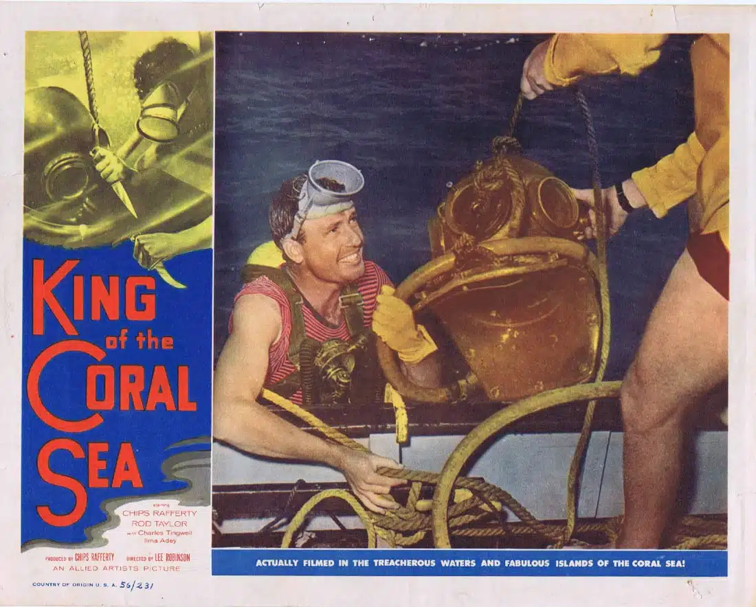 KING OF THE CORAL SEA Lobby Card 1 1953 Chips Rafferty