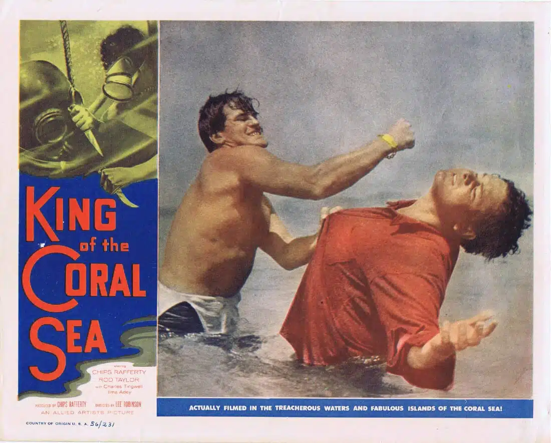 KING OF THE CORAL SEA Lobby Card 3 1953 Rod Taylor