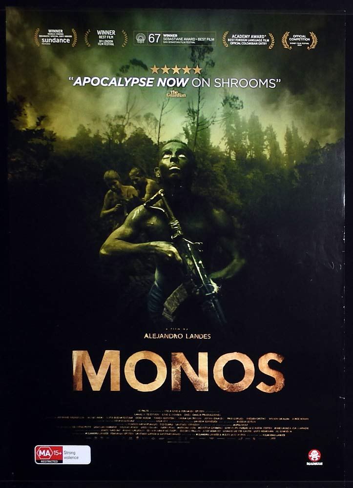 MONOS Original Australian One Sheet Movie poster Julianne Nicholson Moisés Arias