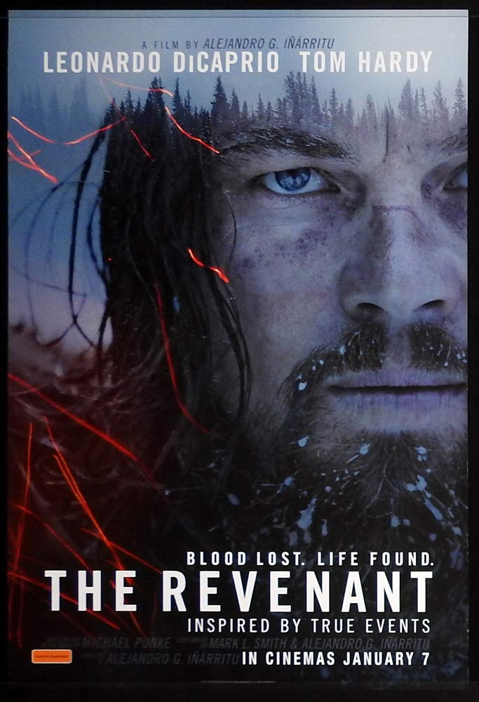 THE REVENANT Original Australian One Sheet Movie poster Leonardo DiCaprio Tom Hardy