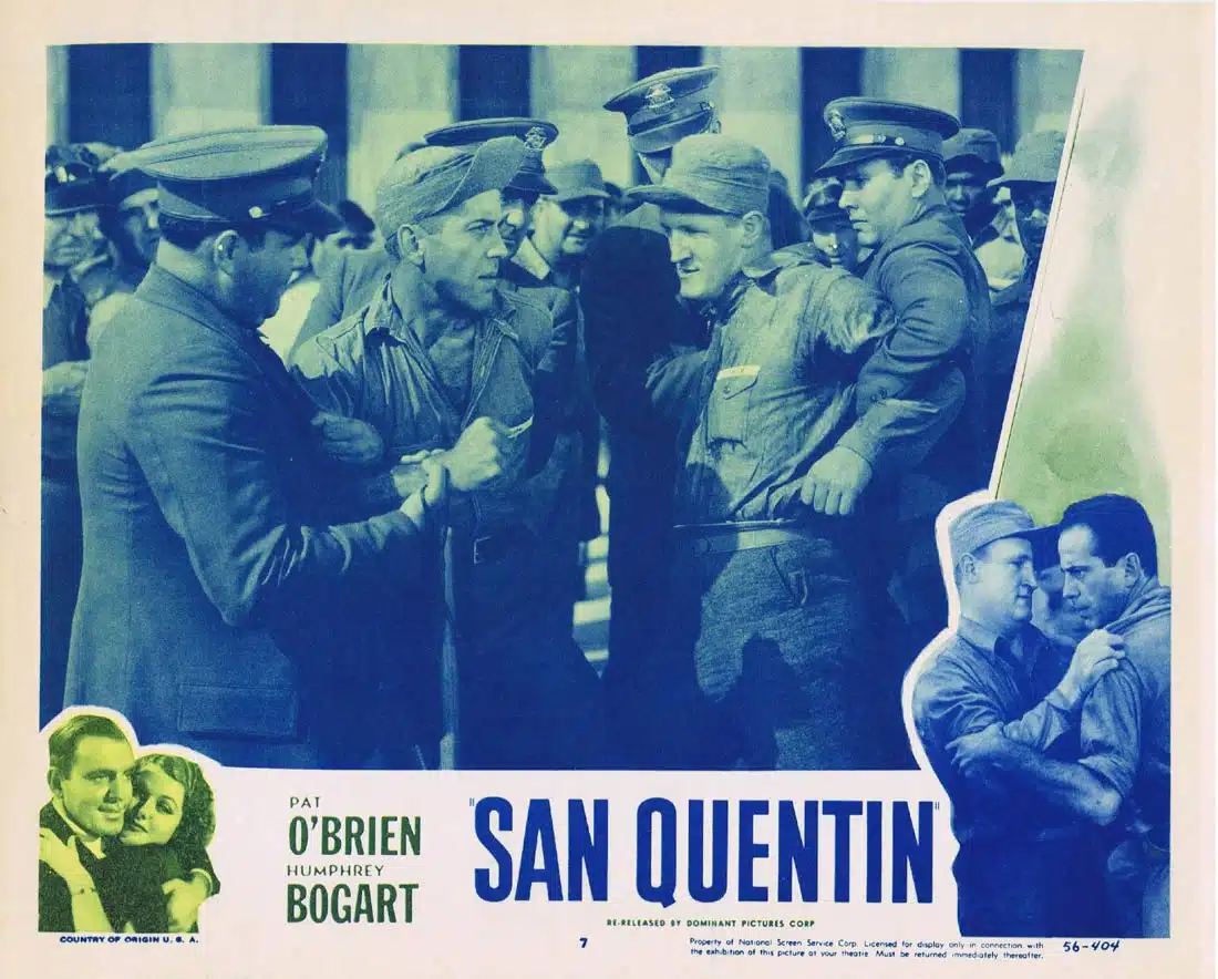 SAN QUENTIN Original 1956r Lobby Card 7 Pat O’Brien Humphrey Bogart Ann Sheridan