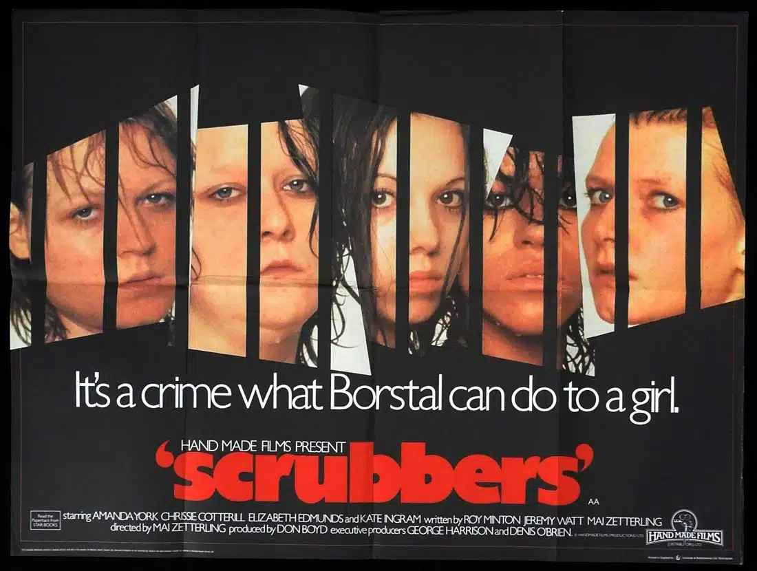 SCRUBBERS Original British Quad Movie Poster Amanda York Chrissie Cotterill Prison