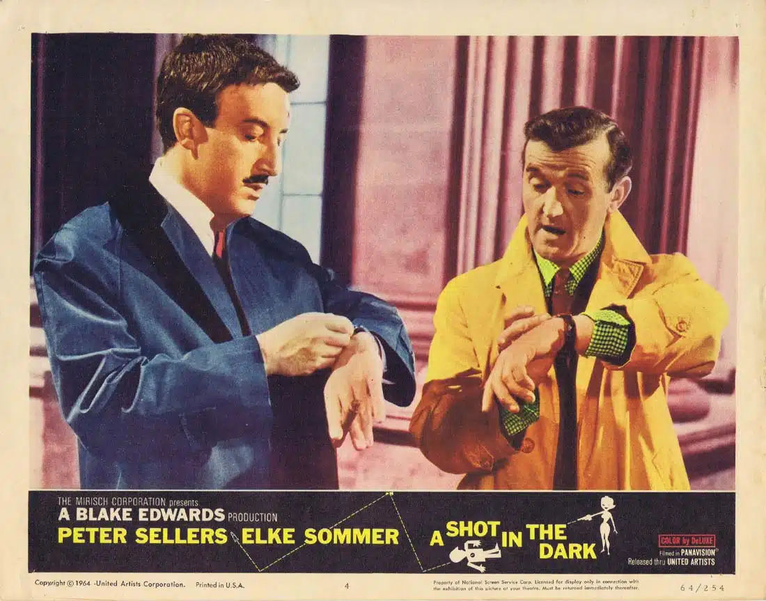 A SHOT IN THE DARK Original US Lobby Card 4 Peter Sellers Pink Panther