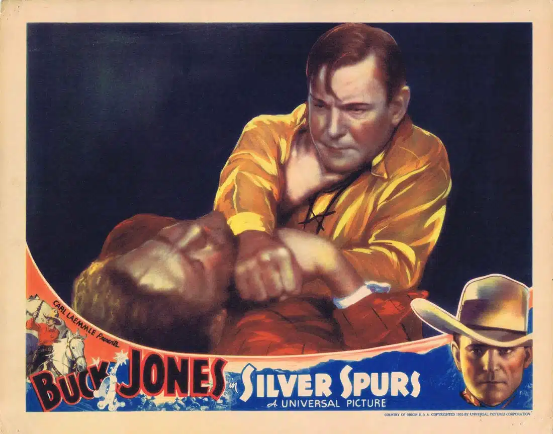 SILVER SPURS Original US Lobby Card 3 Buck Jones 1935 Universal Western