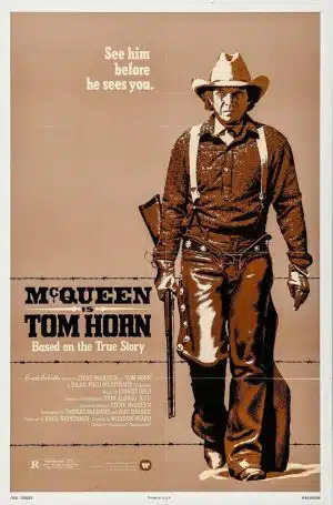 TOM HORN Original US One sheet Movie poster Steve McQueen Linda Evans