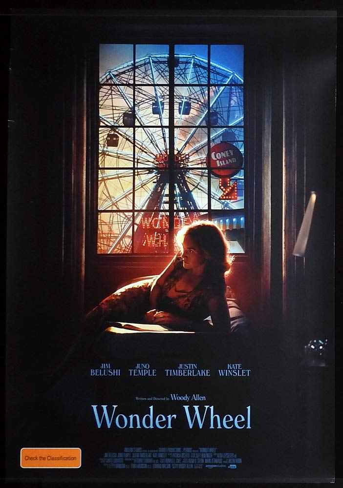 WONDER WHEEL Original Australian One Sheet Movie poster Justin Timberlake Kate Winslet