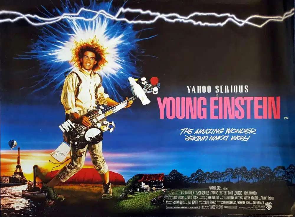 YOUNG EINSTEIN Original ROLLED British Quad Movie Poster Yahoo Serious
