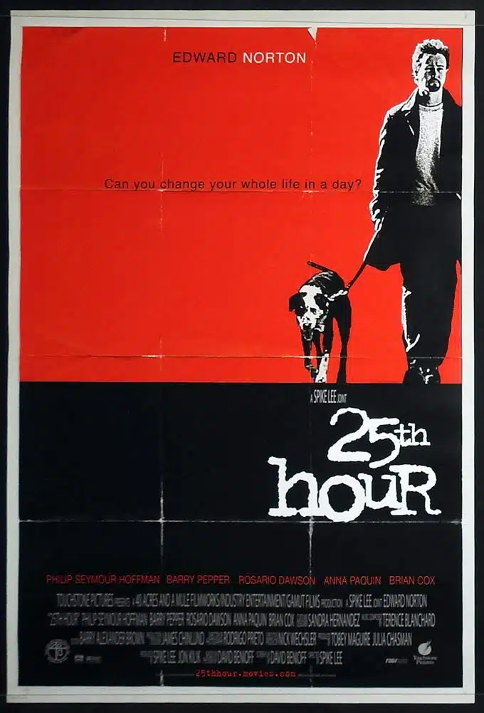 THE 25TH HOUR Original One Sheet Movie poster Spike Lee Edward Norton Philip Seymour Hoffman