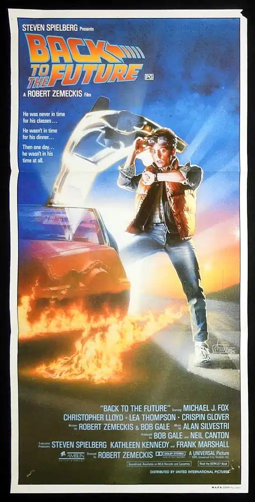 BACK TO THE FUTURE Original Daybill Movie poster Michael J. Fox Christopher Lloyd