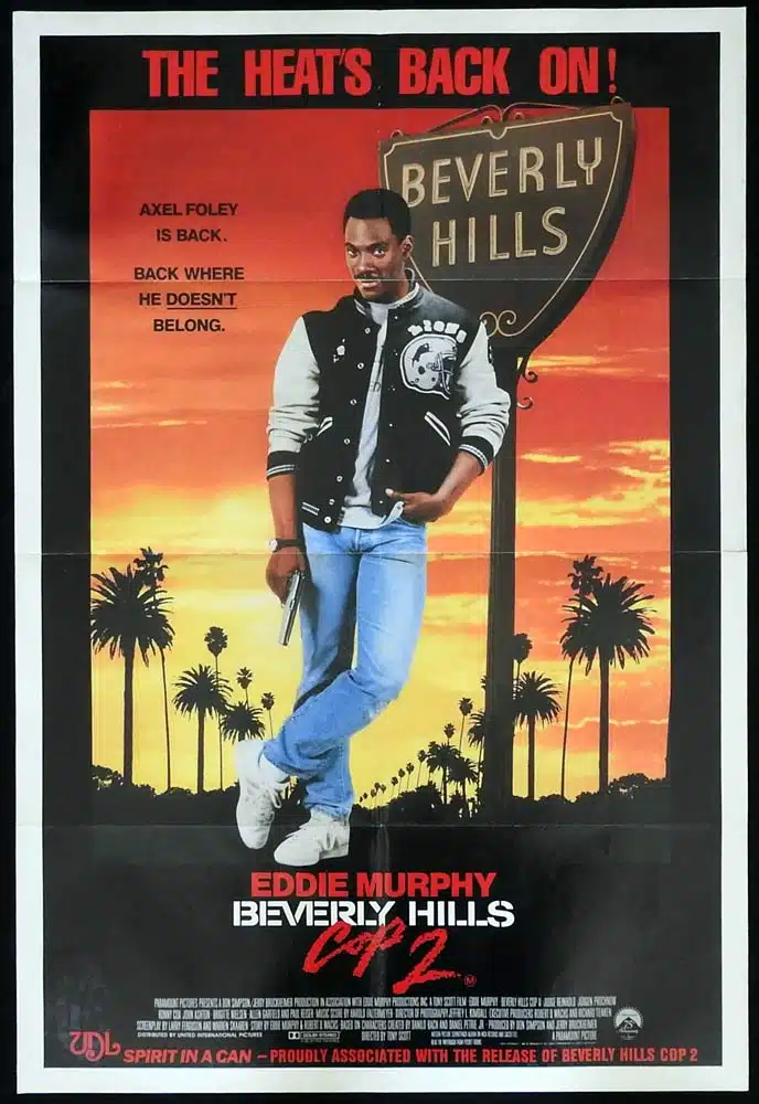 BEVERLY HILLS COP II Original One Sheet Movie poster Eddie Murphy Judge Reinhold